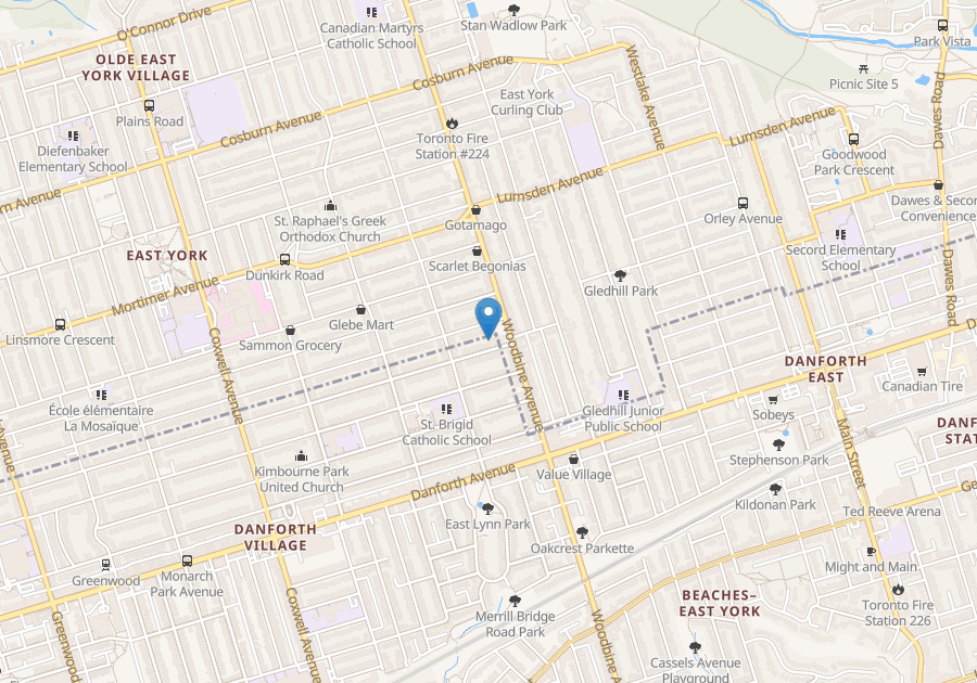 For rent WoodbineDanforth Toronto, 1 bdrm Viewit 238824